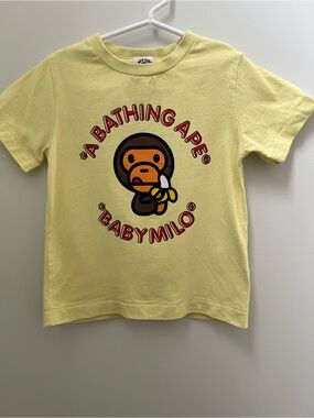 Bape Baby Milo Yellow Graphic Tee